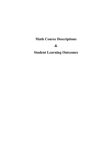 Math Course Descriptions - MassBay Community College