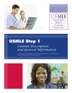 USMLE Step 1 Content Description and General Information