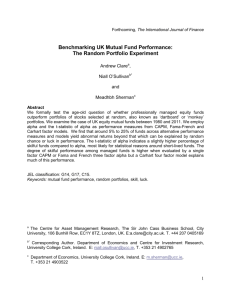 Benchmarking UK Mutual Fund Performance: The Random Portfolio