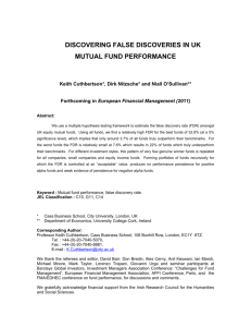 Discovering false discoveries in UK mutual fund