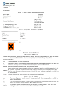 Material Safety Data Sheet Chromium MSDS# 90875