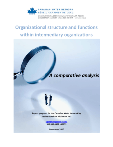 Organizational structure and functions within intermediary