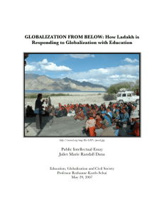 GLOBALIZATION FROM BELOW: How Ladakh is Responding to