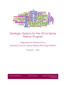 Strategic Options for the UCLA Senior Fellows Program
