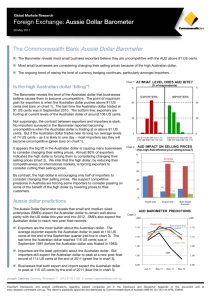 Aussie Dollar Barometer - Commonwealth Bank of Australia