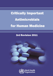 Critically important antimicrobials for human medicine