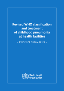 Revised WHO classification and treatment of childhood pneumonia