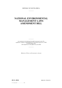 national environmental management laws amendment bill