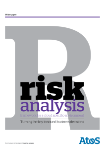 Risk analysis framework for a cloud specific environment