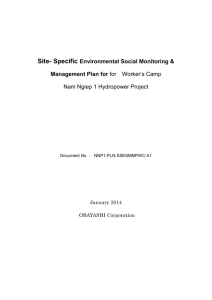 Site- Specific Environmental Social Monitoring & Management Plan