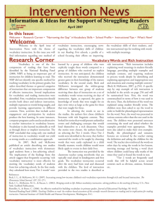 Intervention News - Florida Center for Reading Research