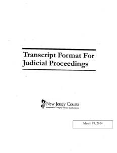 Transcript Format For Judicial Proceedings
