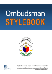 Ombudsman Stylebook - Office of the Ombudsman