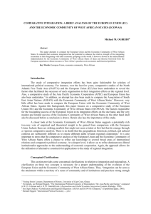 comparative integration: a brief analysis of the european union (eu)