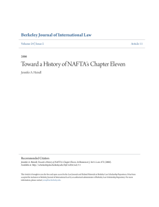 Toward a History of NAFTA's Chapter Eleven