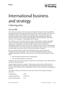 International business and strategy