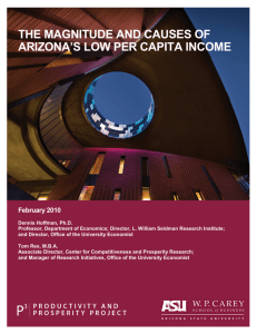 The Magnitude and Causes of Arizona's Low Per Capita Income