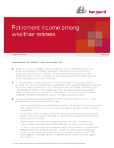 Retirement income among wealthier retirees