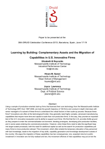 Learning by Building: Complementary Assets and the Migration of