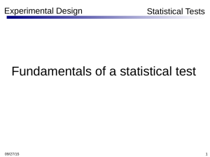 Fundamentals of a statistical test