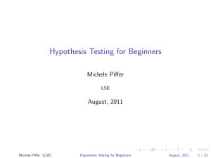 Hypothesis Testing for Beginners