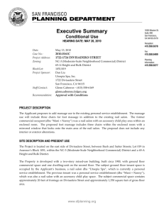 Executive Summary - San Francisco Planning Department