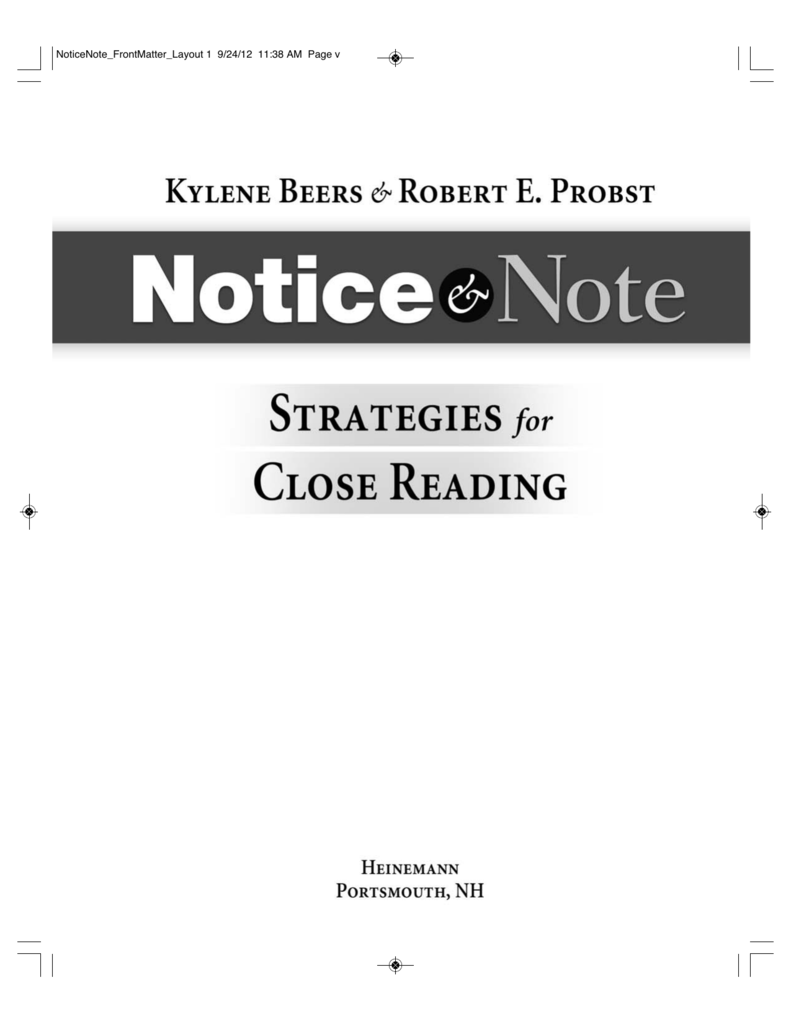 Notice and Note With Regard To Notice And Note Signposts Worksheet
