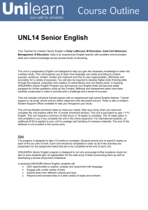 UNL14 Senior English