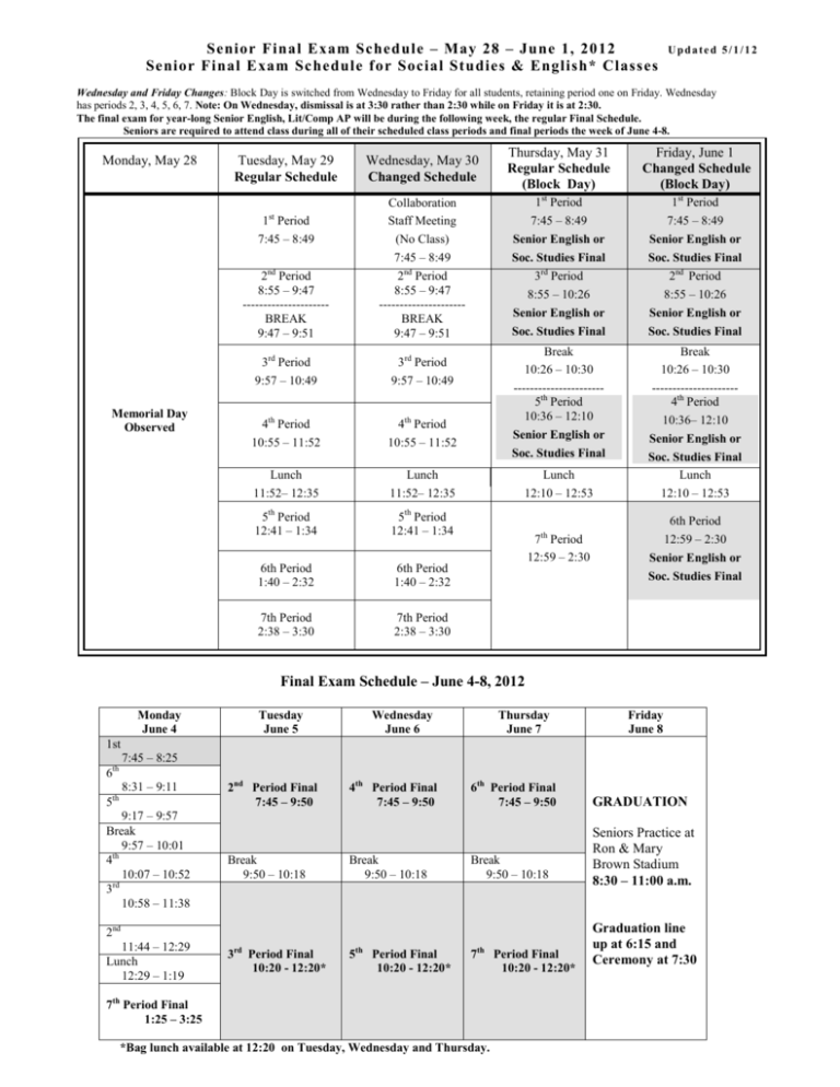 Vmi Final Exam Schedule Spring 2025