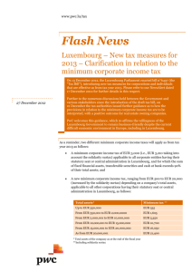 Clarification in relation to the minimum corporate income tax
