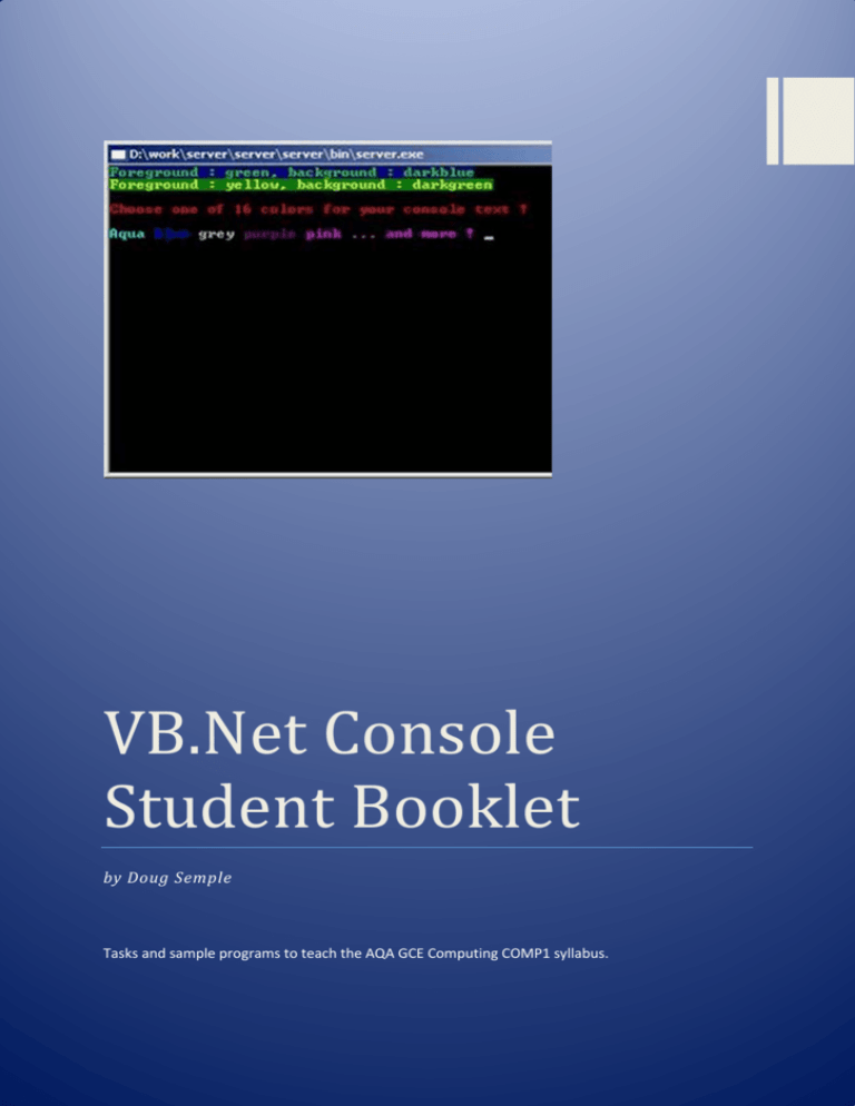 vb net 2010 console application check input is like string
