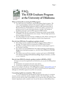 FAQ : The EEB Graduate Program at the University of Oklahoma
