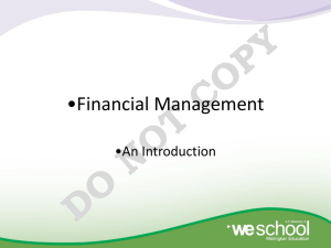 •Financial Management