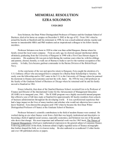 Solomon, Ezra - Stanford Historical Society