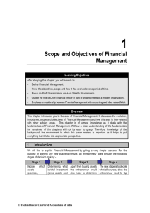Scope and Objectives of Financial Management