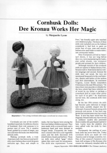 Cornhusk Dolls: Dee Kronau Works Her Magic