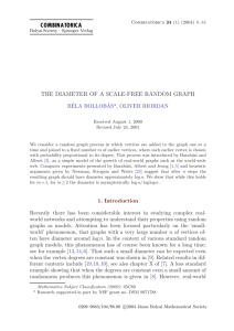 The Diameter of a Scale-free Random Graph