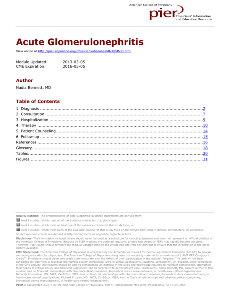 acute glomerulonephritis case study scribd