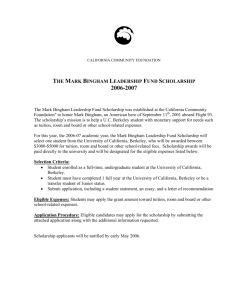 the mark bingham leadership fund scholarship