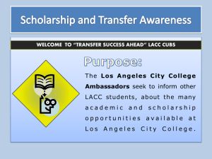 Various Scholarships at LACC (compiled by Carmen Gonzalez)