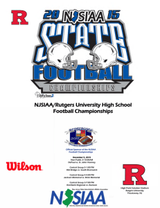 2015 Rutgers High School Football Championship Program