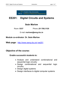 EE201: Digital Circuits and Systems