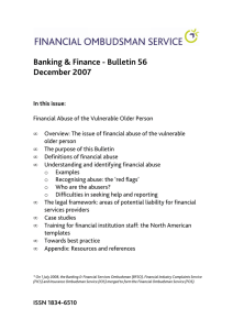 Bulletin 56 - Financial Ombudsman Service