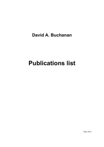David Buchanan publications list