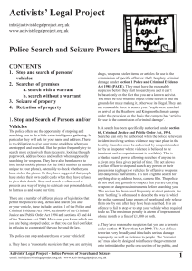 Police Search and Seizure Powers