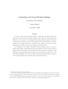 Leadership and Group Decision-Making.