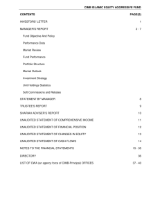 CIMB ISLAMIC EQUITY AGGRESSIVE FUND CONTENTS PAGE(S