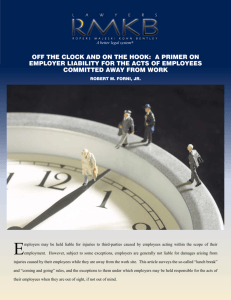 OFF THE CLOCK AND ON THE HOOK: A PRIMER ON EMPLOYER