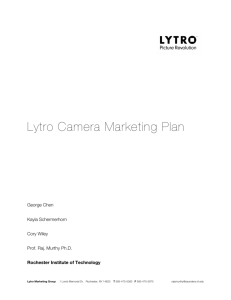 Lytro Camera Marketing Plan