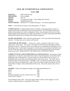 geol 100 environmental earth science fall 2006